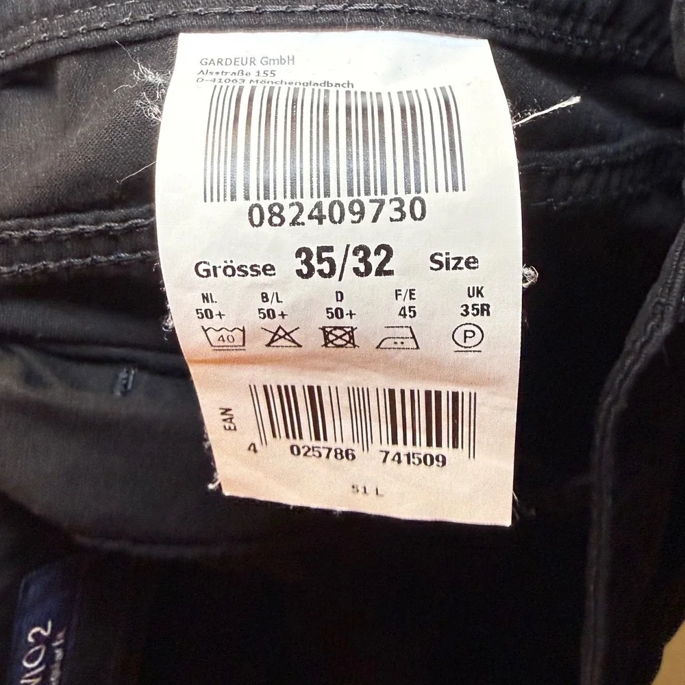 Atelier Gardeur Nevio 2 Regular Fit Mens Pants Black Size 35/28 Cotton Blend